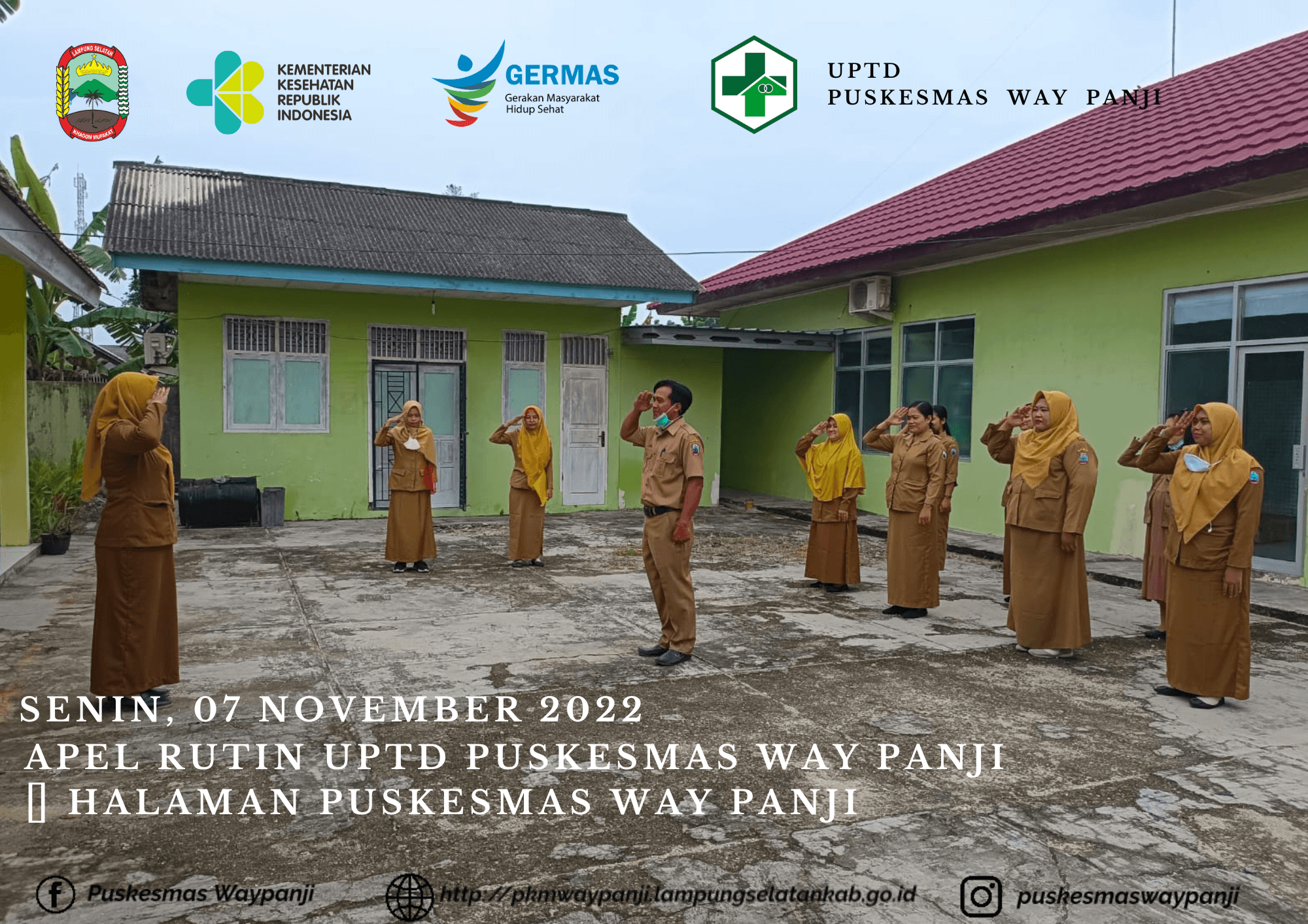 KEGIATAN RUTIN APEL PAGI UPTD PUSKESMAS WAY PANJI